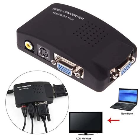 rca to vga converter box|vga to rca connection.